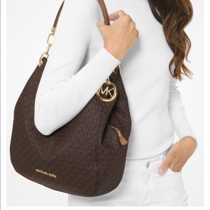 SOLD- Michael Kors Lillie Large Logo Shoulder Bag